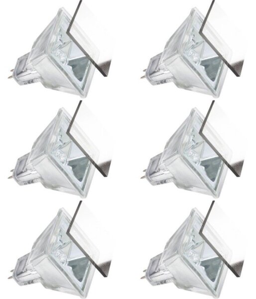6 x 833.74.6 PAULMANN HALOGEN LEUCHTMITTEL QUADRO 12V 35W  75° GU5,3 37x37mm