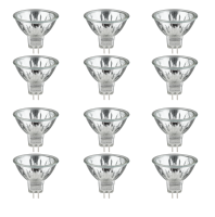 12-er Set Halogen Reflektor Security 35W GU5,3 12V 51mm...