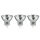 3 x20W Paulmann Halogen Leuchtmittel Reflektor Security GU4 12V 35mm Silber MR11