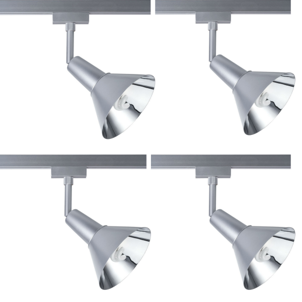 4er Set  Paulmann Urail Energy Spots inkl. Sparlampen 9W E14 230Volt System
