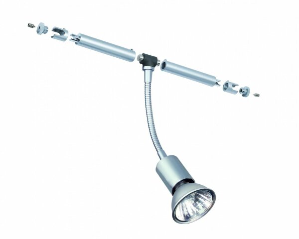 Paulmann Seil- und Schienensystem CombiEasy Spot Basil 1x20W GU5,3 Chrom matt 12V Metall