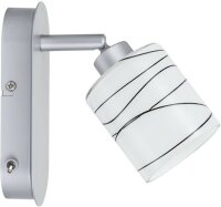 Paulmann DecoSystems Lampenschirm Zyli max.50W Glas Weiß/Schwarz