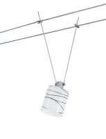 Paulmann DecoSystems Lampenschirm Zyli max.50W Glas Weiß/Schwarz