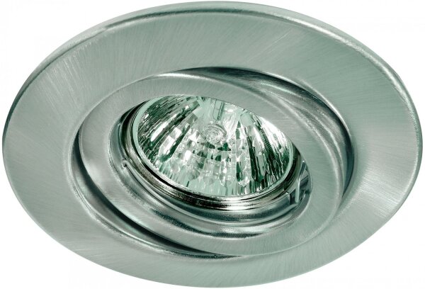 4er Set Paulmann Einbauleuchtenn rund 3x 4,5W wamweiß inkl. GU10 Sockel 51mm Eisen bebürstet - 340 Lumen ergibt 4 x 40W Licht