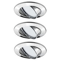 92002 Premium EBL Set ESL schwenkbar 3x11W 230V GU10 51mm Chrom/Alu