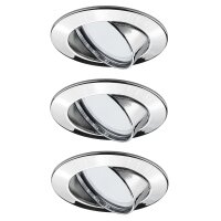 92002 Premium EBL Set ESL schwenkbar 3x11W 230V GU10 51mm Chrom/Alu