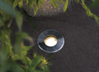 Paulmann Spec Einbauleuchten Set Boden überfahrb Sparlampe IP67 7W 230V GX53 Disc 140mm Edelstahl/Metall