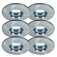 6er Set Einbauleuchten inkl.6W GU10 Leuchtmittel 4000K...