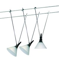Nice Price Glas 60 Seilsystem 3x20W G4 Chrom/Satin...