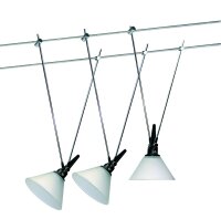 Nice Price Glas 60 Seilsystem 3x20W G4 Chrom/Satin...