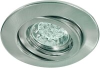 Paulmann Quality Einbauleuchten Set schwenkbar LED 1x1W 230V GU10 51mm Eisen gebürstet/Stahlblech
