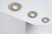 Paulmann Quality Einbauleuchten Set schwenkbar LED 1x1W 230V GU10 51mm Eisen gebürstet/Stahlblech