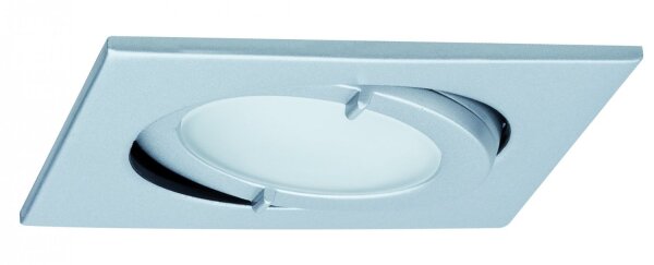 Paulmann Möbel Einbauleuchten Set IP44 Quadro schwenkbar 3x20W 60VA 230/12V G4 Chrom matt/Alu