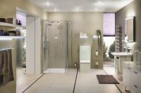 3er Spot-Set  Paulmann 2easy Premium Einbauleuchten  eckig IP65 starr 51mm satiniert/Chrom/Eisen gebürstet/Metall