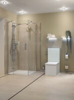 3er Spot-Set  Paulmann 2easy Premium Einbauleuchten  eckig IP65 starr 51mm satiniert/Chrom/Eisen gebürstet/Metall