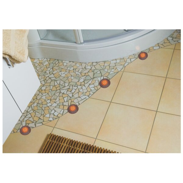 3er Set  Paulmann Profi Aufbauring rostfrei rund UpDownlight LED 80mm Rostfarben/Kunststoff metallisiert