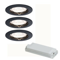 3x 180 lm LED Einbauleuchten GU4 36°Anthrazit 953.76...