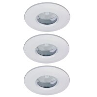 Paulmann Premium Einbauleuchten Set LED starr IP65 3x4W...