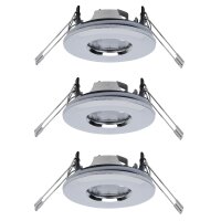 10 x Paulmann Einbauleuchtenn Einbaustrahler Set Premium Line starr Silber IP65 inkl. GU10 Sockel