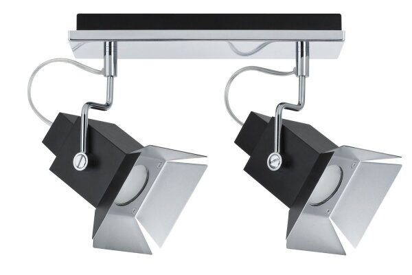Paulmann Spotlights Cinema Balken max.2x50W GU10 Schwarz matt 230V Metall