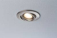 Paulmann Quality Einbauleuchten Set schwenkbar LED 3x3,5W 230V GU10 51mm Eisen gebürstet/Stahlblech