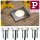 Paulmann Special MiniPlus Boden Einbauleuchten eckig IP67 Ergänzungsset 4x0,7W 2700K 43x43mm Edelstahl