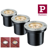 Paulmann Special Einbauleuchten Set Boden rund LED 3x1,2W...