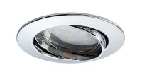 Paulmann Premium Einbauleuchten Set Coin klar rund schwenkbar LED 1x6,8W 2700K 230V 51mm Chrom/Alu Zink