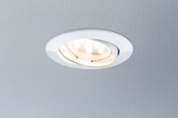 Paulmann Premium Einbauleuchten Set Coin klar rund schwenkbar LED 3x6,8W 2700K 230V 51mm Weiß matt/Alu Zink