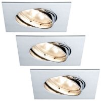 Paulmann Premium Einbauleuchten Set Coin klar eckig...