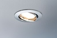 Paulmann Premium Einbauleuchten Set Coin satiniert rund schwenkbar LED 3x6,8W 2700K 230V 51mm Chrom/Alu Zink