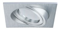 Paulmann Prem Einbauleuchten Set Coin satiniert eckig schwenkbar LED 3x6,8W 2700K 230V 51mm Alu gebürstet/Alu Zink