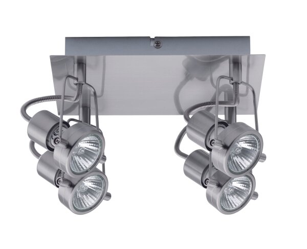Paulmann Deckenleuchte Spotlight Rondell Techno II 4x40W GU10 Eisen gebürstet 230V Metall