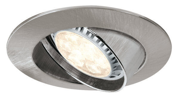Paulmann Premium Einbauleuchten Set schwenkbar dimb.LED 3x8W 230V GU10 51mm Eisen gebürstet/Metall