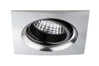 Paulmann Premium Einbauleuchten Set Daz schwenkbar eckig LED 2x7W 18VA 230V/700mA 110x110mm Alu gebürstet/Alu