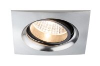 Paulmann Premium Einbauleuchten Set Daz schwenkbar eckig LED 2x7W 18VA 230V/700mA 110x110mm Alu gebürstet/Alu