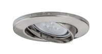 Paulmann Star Einbauleuchten Set schwenkbar mit LED Ring Shine 6500K 3x4,5W 230V GU10/1W Eisen gebürstet
