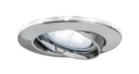 Paulmann Star Einbauleuchten Set schwenkbar mit LED Ring Shine 6500K 3x4,5W 230V GU10/1W Eisen gebürstet