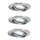 Paulmann Star Einbauleuchten Set schwenkbar mit LED Ring Shine 6500K 3x4,5W 230V GU10/1W Eisen gebürstet