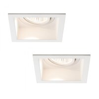 2x 9,5W LEDEinbauleuchten eckig schwenkbar 2700K...