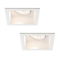 2x 9,5W LEDEinbauleuchten eckig schwenkbar 2700K...