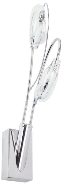 Paulmann Living Pineto Wandleuchte 2x20W G4 Chrom/Klar 230/12V 60VA Metall/Glas