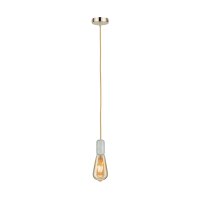 Paulmann Pendel E27 2m Stoffkabel Gold Fassung Alabaster Baldachin Gold