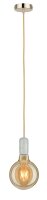 Paulmann Pendel E27 2m Stoffkabel Gold Fassung Alabaster Baldachin Gold