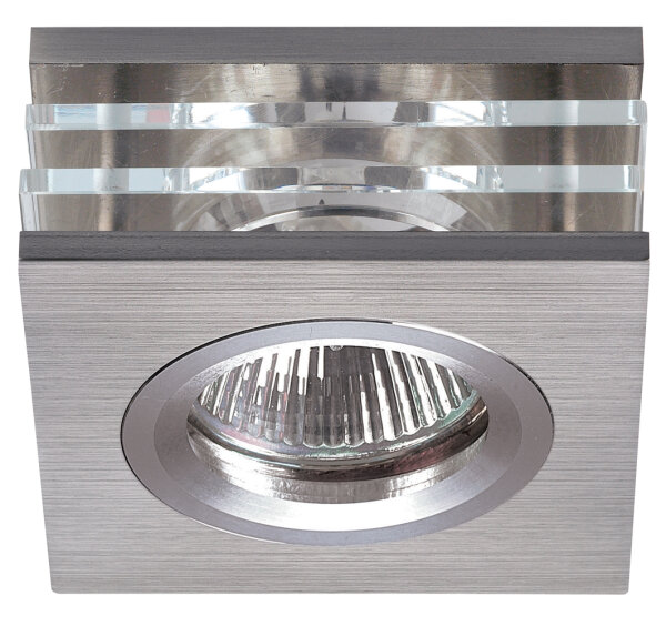 MILI Einbauleuchten  Eckig Effekt 3 Etagen GU10 12V/230V Alu gebürstet