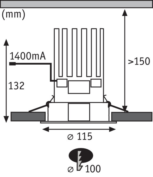 926.50  Paulmann LED Einbauleuchtenn-Set Luca 12,6 W 2.700 K IP44 39° Alu gebürstet/schwarz