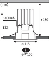 926.50  Paulmann LED Einbauleuchtenn-Set Luca 12,6 W...