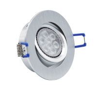 10er Set MILI Einbauleuchtenn Alu gebürstet 8W GU10...