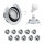 MILI 10er Set Einbauleuchtenn 7W GU10 3000K - Warmweiss  230V  520 lumen Aluminium Schwarz WW
