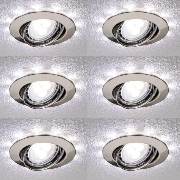 938.01.2 6x  Paulmann Premium 4,5W LED Einbauleuchtenn Kaltweiss 6x250lem+6x 50 lumen Komplett inkl . Zubehör